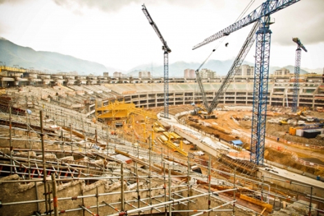 Maracanã in Rio under construction (39% concluded). The stadium is the place where the final match of the World Cup 2014 will be played.